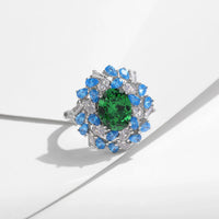 Sterling Silver Vintage Flower Cocktail Ring