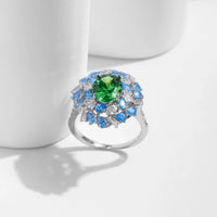 Sterling Silver Vintage Flower Cocktail Ring