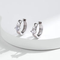 Sterling Silver Engagement Hoop Earrings