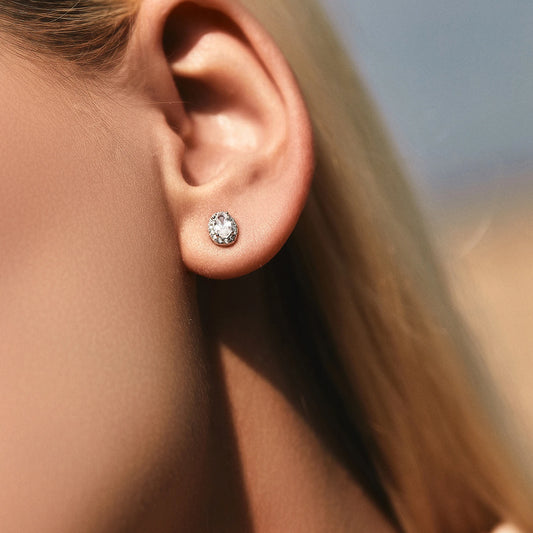 Sterling Silver Exquisite Stud Earrings
