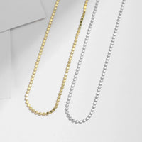 Dainty Small Beads Choker Necklace in Sterling Silver