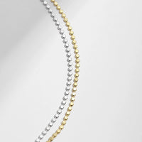 Dainty Small Beads Choker Necklace in Sterling Silver