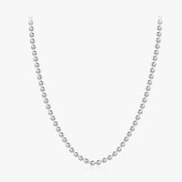 Dainty Small Beads Choker Necklace in Sterling Silver