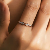 Rose Gold Plated Sterling Silver Love Infinite Ring