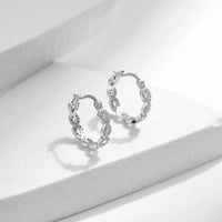 Sterling Silver Infinite Love Hoop Earrings