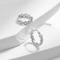 Sterling Silver Infinite Love Hoop Earrings