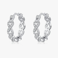 Sterling Silver Infinite Love Hoop Earrings