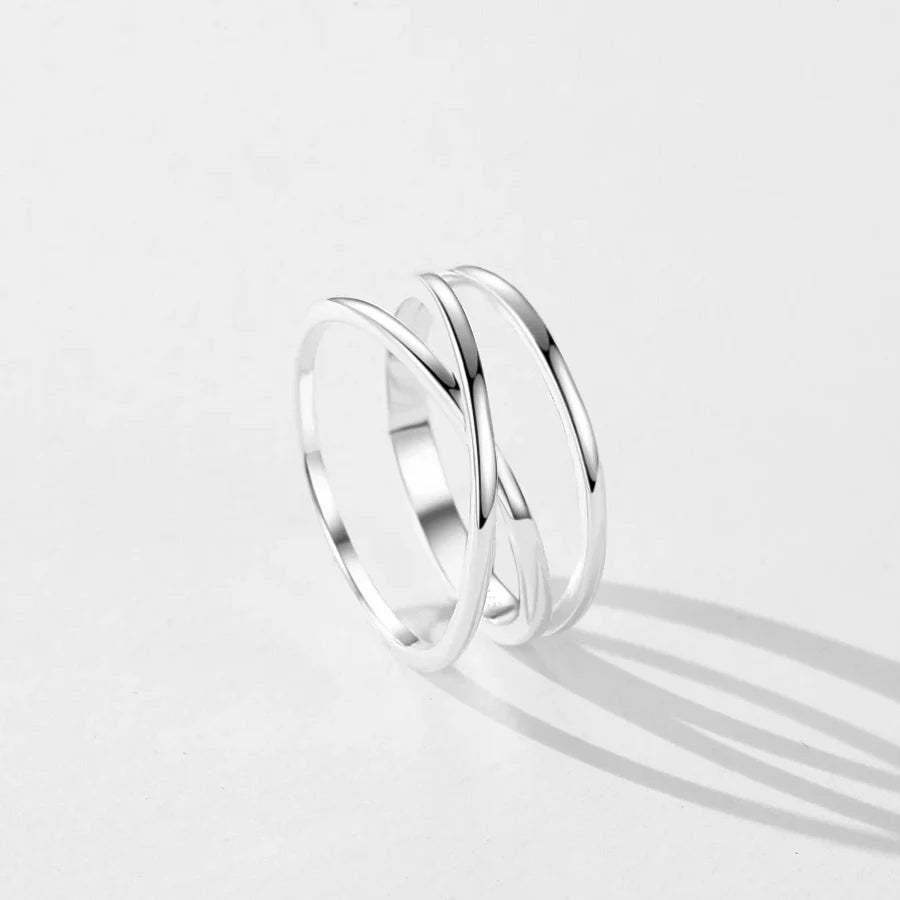 Sterling Silver Minimalist Lines Stackable Ring