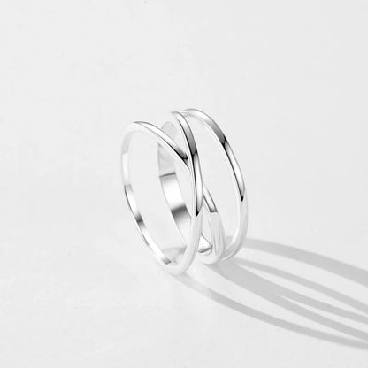 Sterling Silver Minimalist Lines Stackable Ring