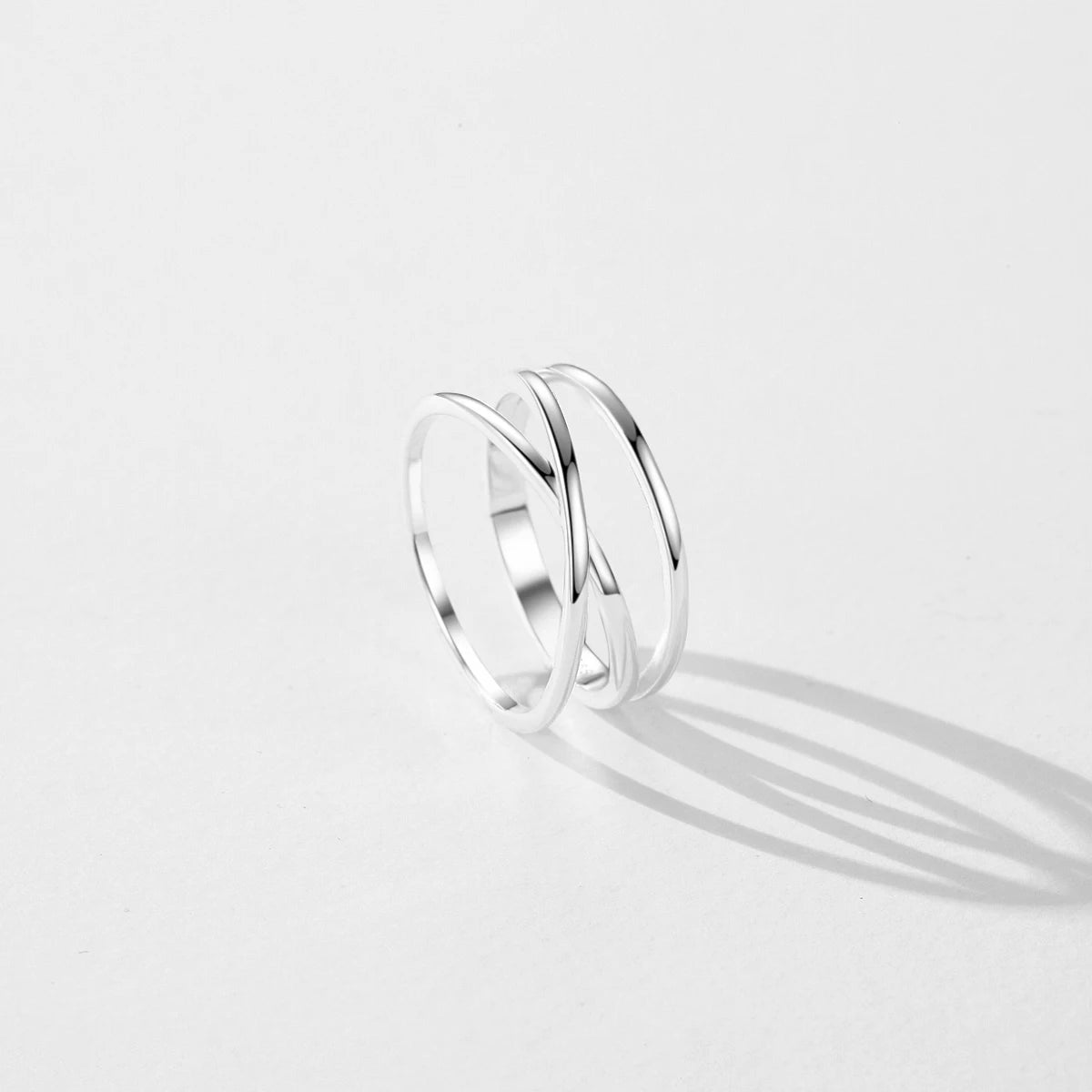 Sterling Silver Minimalist Lines Stackable Ring
