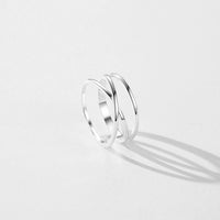 Sterling Silver Minimalist Lines Stackable Ring