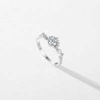 Sterling Silver Sparkling Crown Ring
