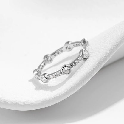 Cubic Zirconia Eternity Ring in Sterling Silver