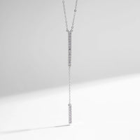 Sterling Silver Cubic Zirconia Y-Shaped Necklace