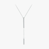 Sterling Silver Cubic Zirconia Y-Shaped Necklace