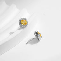 Yellow Sterling Silver Stud Earrings