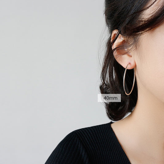 Sterling Silver Minimalist Hoop Earrings