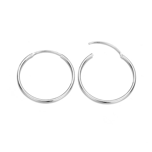 Sterling Silver Minimalist Hoop Earrings