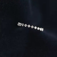Cubic Zirconia Stackable Half Eternity Ring in Sterling Silver
