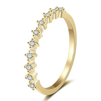 Cubic Zirconia Stackable Half Eternity Ring in Sterling Silver