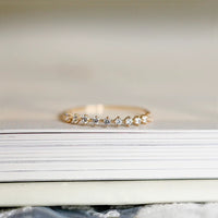Cubic Zirconia Stackable Half Eternity Ring in Sterling Silver