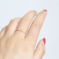 Cubic Zirconia Stackable Half Eternity Ring in Sterling Silver