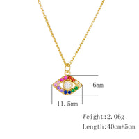 Sterling Silver Rainbow Evil Eye Necklace