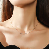 Classic Adjustable Sterling Silver Chain Necklace