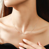 Classic Adjustable Sterling Silver Chain Necklace