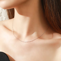 Classic Adjustable Sterling Silver Chain Necklace