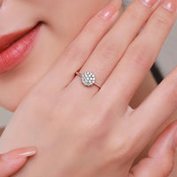 Sterling Silver Cubic Zirconia Cluster Ring