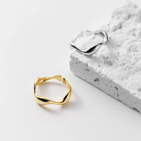 Irregular Design Sterling Silver Stackable Ring