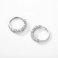 Sterling Silver Cubic Zirconia Fine Hoop Earrings