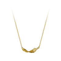 Sterling Silver Lucky Leaf Pendant Necklace