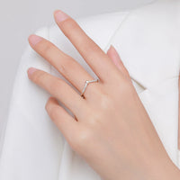 Sterling Silver Stackable Ring with Cubic Zirconia Gems