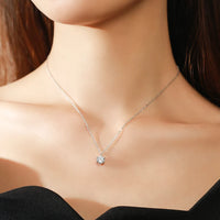 Sterling Silver 1CT Ten Hearts Pendant Necklace