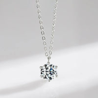 Sterling Silver 1CT Ten Hearts Pendant Necklace