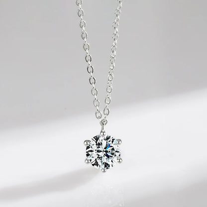 Sterling Silver 1CT Ten Hearts Pendant Necklace