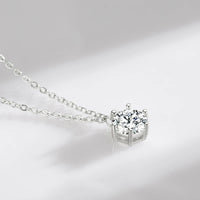 Sterling Silver 1CT Ten Hearts Pendant Necklace