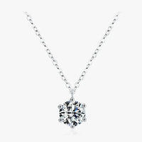 Sterling Silver 1CT Ten Hearts Pendant Necklace