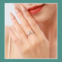 Cubic Zirconia Crown Ring in Sterling Silver