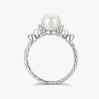 Sterling Silver Shell Pearl Ring
