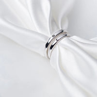 Sterling Silver Adjustable Sun and Moon Couple Ring