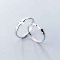 Sterling Silver Adjustable Sun and Moon Couple Ring