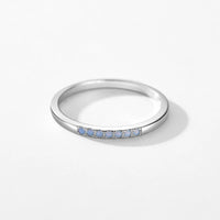 Sterling Silver Pave Opal Ring