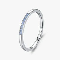 Sterling Silver Pave Opal Ring