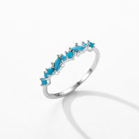 Sterling Silver Trendy Turquoise Ring