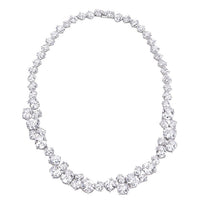 Bejeweled Oval Cubic Zirconia Collar Necklace