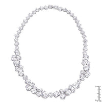 Bejeweled Oval Cubic Zirconia Collar Necklace