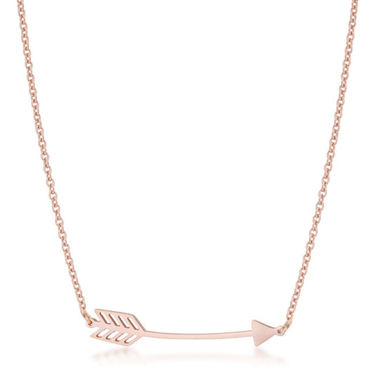Arianna Rose Goldtone Stainless Steel Arrow Necklace